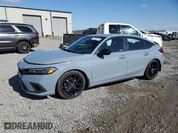 2023 Honda Civic Sport with VIN 19XFL2H88PE000014, listed as a Copart auction lot 43042575 with 28,836 mi miles and Salvage Title. Bid and sale history available at DreamBid. Image 1.