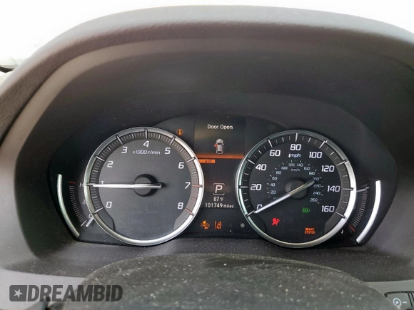2019 Acura MDX Technology with VIN 5J8YD3H5XKL007209, listed as a Copart auction lot 61122255 with 101,749 mi miles and Salvage title. Bid and sale history available at DreamBid. Image 9.