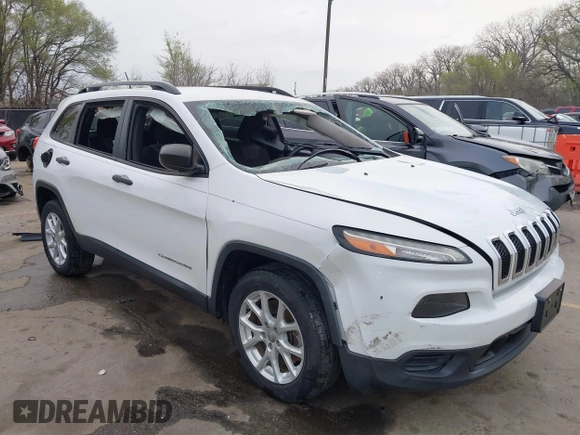 2016 Jeep Cherokee Sport with VIN 1C4PJLAB4GW229799, listed as a IAAI auction lot 41894502 with 117,651 mi miles. Bid and sale history available at carsss.com. Image 14.