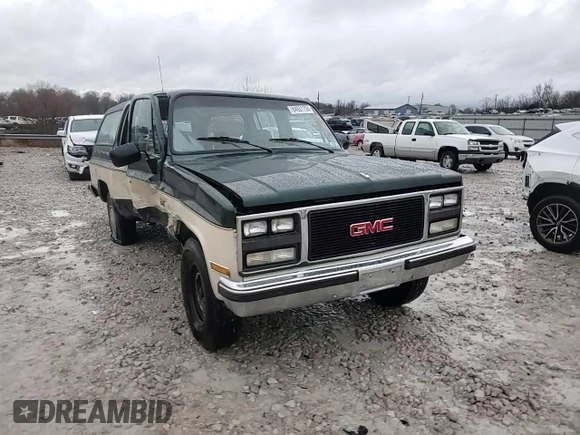 1990 GMC Suburban с VIN 1GKGR26K8LF528125, выставлен на аукционе Copart как лот 84931724 с пробегом Не указан миль и Списание • Salvage title. История ставок и продаж доступна на DreamBid. Изображение 12.