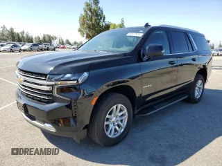 2023 Chevrolet Tahoe LT with VIN 1GNSKNKD5PR262044, listed as a Copart auction lot 63127975 with 34,333 mi miles and Salvage title. Bid and sale history available at DreamBid. Image 1.