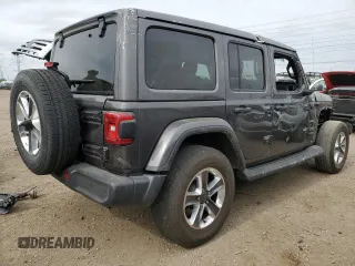 2018 Jeep Wrangler Unlimited Sahara with VIN 1C4HJXEN7JW295223, listed as a Copart auction lot 57385265 with 29,662 mi miles and Salvage title. Bid and sale history available at DreamBid. Image 3.