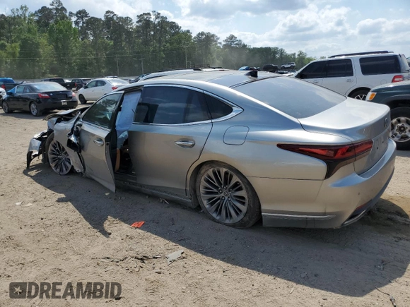 2022 Lexus LS with VIN JTHD51FF0N5015983, listed as a Copart auction lot 52412295 with 0 mi miles and Salvage Title. Bid and sale history available at carsss.com. Image 2.