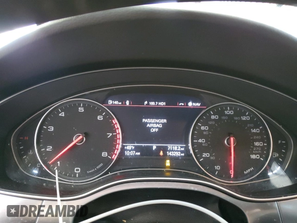 2012 Audi A6 Premium Plus with VIN WAUGGAFC5CN081826, listed as a Copart auction lot 57487055 with 143,292 mi miles and Non repairable. Bid and sale history available at DreamBid. Image 9.