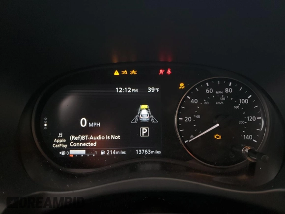 2024 Nissan Kicks SR with VIN 3N1CP5DV3RL570699, listed as a Copart auction lot 43344445 with 13,763 mi miles and Salvage Title. Bid and sale history available at DreamBid. Image 9.
