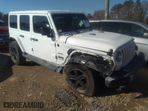 2018 Jeep Wrangler Unlimited Sahara z VIN 1C4HJXEG0JW207873, wystawiony jako IAAI lot #41213655 z przebiegiem 61 043 mil mil oraz . Historia ofert i sprzedaży dostępna na DreamBid. Obrazek 1.