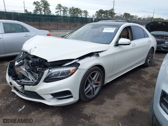 2015 Mercedes-Benz S-Class S 550 with VIN WDDUG8FB0FA127859, listed as a IAAI auction lot 41486740 with 182,467 mi miles. Bid and sale history available at carsss.com. Image 17.