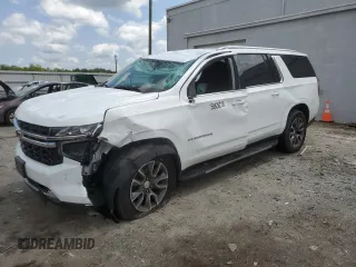2021 Chevrolet Suburban LS with VIN 1GNSKBKD4MR364574, listed as a Copart auction lot 59626215 with 55,695 mi miles and Salvage title. Bid and sale history available at DreamBid. Image 1.