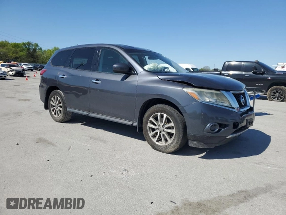 2014 Nissan Pathfinder S with VIN 5N1AR2MN8EC633584, listed as a Copart auction lot 53186925 with 144,650 mi miles and Salvage Title. Bid and sale history available at carsss.com. Image 4.