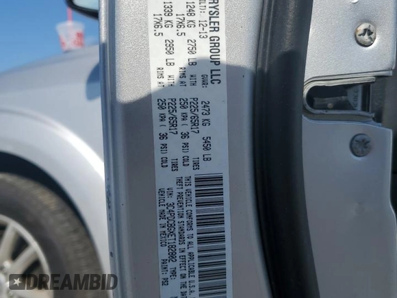 2014 Dodge Journey SXT with VIN 3C4PDCBGXET182802, listed as a Copart auction lot 50533235 with 78,667 mi miles and Salvage Title. Bid and sale history available at carsss.com. Image 15.