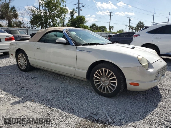 2005 Ford Thunderbird 50th Anniversary with VIN 1FAHP69A55Y107329, listed as a Copart auction lot 54962955 with 69,875 mi miles and Clean Title. Bid and sale history available at DreamBid. Image 4.