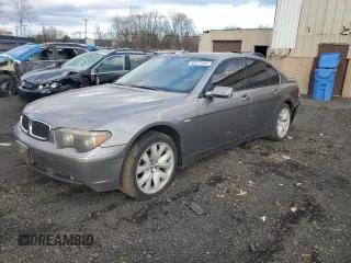 2004 BMW 7 Series 745i with VIN WBAGL63444DP71760, listed as a Copart auction lot 82377444 with 289,762 mi miles and Salvage Title. Bid and sale history available at DreamBid. Image 1.
