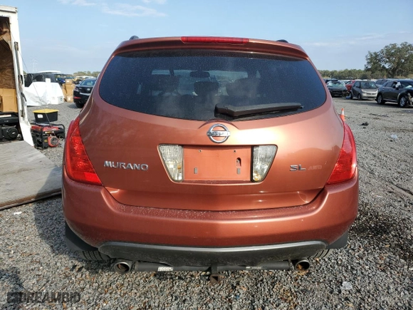 2004 Nissan Murano SL with VIN JN8AZ08WX4W305192, listed as a Copart auction lot 88289615 with 0 mi miles and Salvage Title. Bid and sale history available at carsss.com. Image 6.