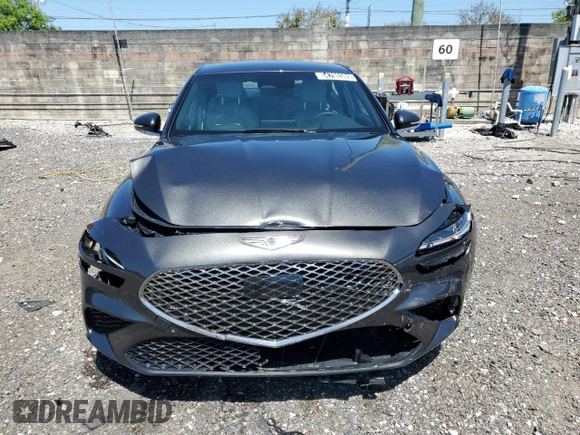 2025 Genesis G70 2.5T with VIN KMTG34SC8SU155736, listed as a Copart auction lot 54700385 with 4,991 mi miles and Clean Title. Bid and sale history available at DreamBid. Image 5.