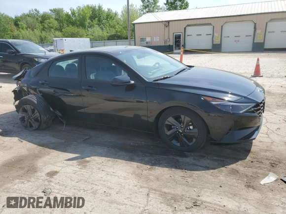 2023 Hyundai Elantra SEL with VIN KMHLM4AGXPU613794, listed as a Copart auction lot 56339415 with 16,349 mi miles and Salvage title. Bid and sale history available at DreamBid. Image 4.