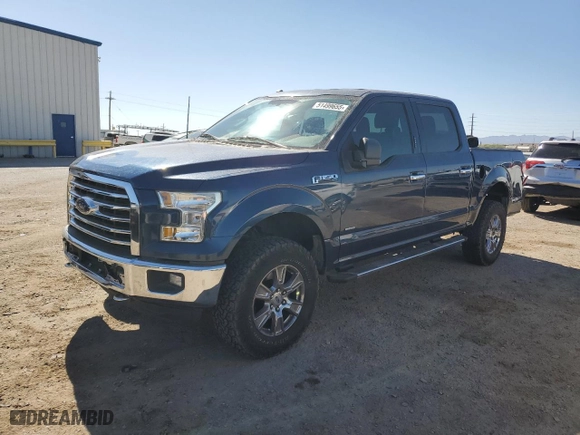 2016 Ford F-150 XLT with VIN 1FTEW1EG2GKF12549, listed as a Copart auction lot 51499655 with 57,878 mi miles and Salvage Title. Bid and sale history available at carsss.com. Image 1.