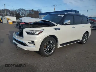 2021 Infiniti QX80 SENSORY with VIN JN8AZ2BE4M9273804, listed as a Copart auction lot 82141324 with 57,873 mi miles and Salvage Title. Bid and sale history available at carsss.com. Image 1.