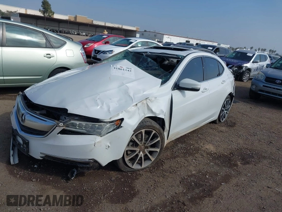 2016 Acura TLX Technology with VIN 19UUB2F52GA003305, listed as a IAAI auction lot 41861442 with 44,709 mi miles and . Bid and sale history available at DreamBid. Image 2.