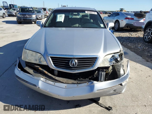 2004 Acura RL w/Navigation System with VIN JH4KA96664C006748, listed as a Copart auction lot 80480714 with 146,785 mi miles and Salvage Title. Bid and sale history available at carsss.com. Image 5.