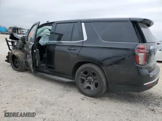 2023 Chevrolet Tahoe Commercial with VIN 1GNSCLED8PR279143, listed as a Copart auction lot 42970525 with 25,674 mi miles and Salvage Title. Bid and sale history available at carsss.com. Image 2.