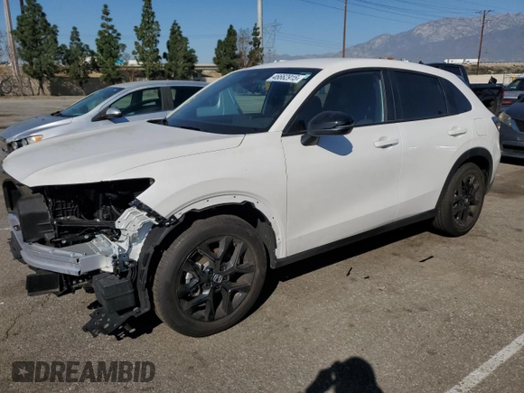 2024 Honda HR-V Sport with VIN 3CZRZ1H50RM747587, listed as a Copart auction lot 46662915 with 6,621 mi miles and Salvage Title. Bid and sale history available at carsss.com. Image 1.
