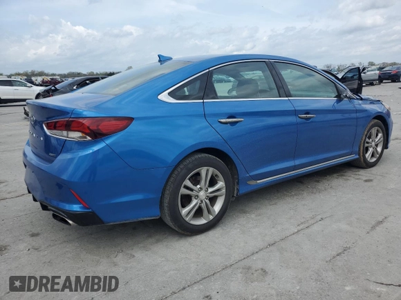 2018 Hyundai Sonata SEL with VIN 5NPE34AF8JH639903, listed as a Copart auction lot 50954785 with 71,135 mi miles and Salvage Title. Bid and sale history available at DreamBid. Image 3.