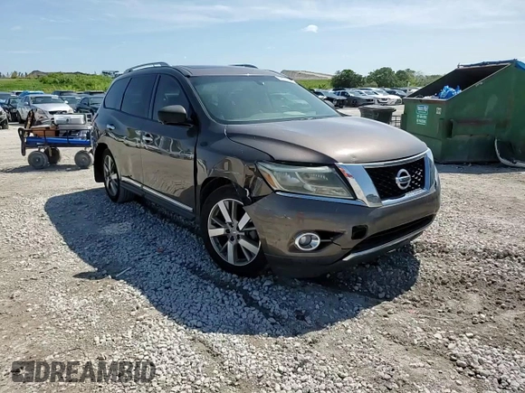 2015 Nissan Pathfinder Platinum z VIN 5N1AR2MN2FC601666, wystawiony jako Copart lot #56070145 z przebiegiem 187 875 mil mil oraz Szkoda całkowita • Salvage title. Historia ofert i sprzedaży dostępna na DreamBid. Obrazek 14.