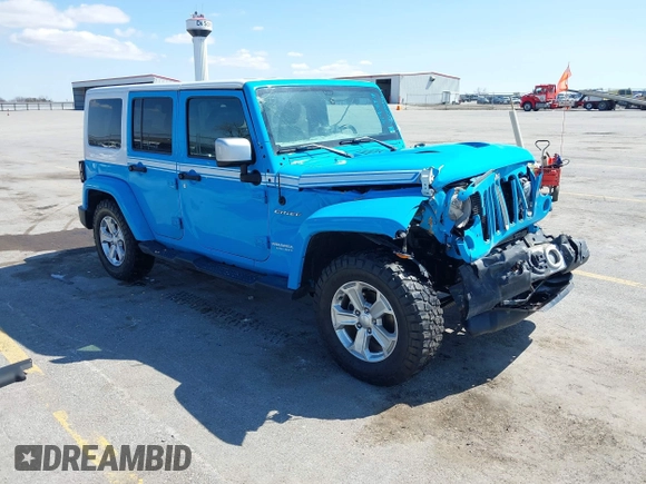 2017 Jeep Wrangler Unlimited Sahara with VIN 1C4BJWEG8HL655998, listed as a IAAI auction lot 41906919 with 100,350 mi miles and . Bid and sale history available at DreamBid. Image 1.
