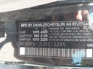 2003 Mercedes-Benz C 240 с VIN WDBRF61J53E013395, выставлен на аукционе IAAI как лот 42739169 с пробегом Не указан миль и . История ставок и продаж доступна на DreamBid. Изображение 9.