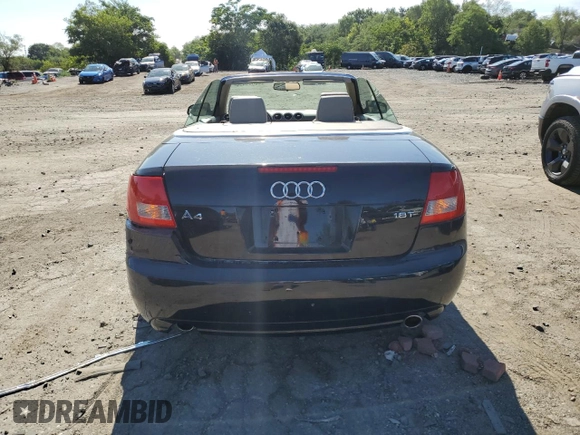 2004 Audi A4 1.8T with VIN WAUAC48H04K017417, listed as a Copart auction lot 66564454 with 120,014 mi miles and Salvage Title. Bid and sale history available at carsss.com. Image 6.