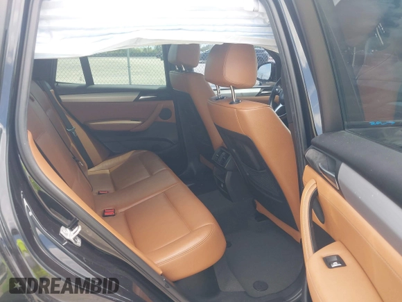 2017 BMW X3 sDrive28i with VIN 5UXWZ7C52H0U46905, listed as a IAAI auction lot 42080648 with 105,989 mi miles. Bid and sale history available at carsss.com. Image 8.