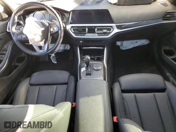 2019 BMW 3 Series 330i with VIN 3MW5R1J55K8B03545, listed as a Copart auction lot 47747775 with 0 mi miles and Salvage Title. Bid and sale history available at carsss.com. Image 8.