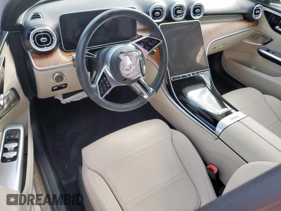 2023 Mercedes-Benz C 300 with VIN W1KAF4GB4PR141067, listed as a Copart auction lot 58231185 with 16,405 mi miles and Salvage title. Bid and sale history available at DreamBid. Image 8.