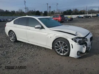 2016 BMW 5 Series 528i xDrive with VIN WBA5A7C55GG145553, listed as a Copart auction lot 48378075 with 58,673 mi miles and Salvage Title. Bid and sale history available at DreamBid. Image 4.