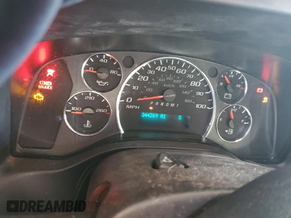 2012 Chevrolet Express Cargo with VIN 1GCWGFFAXC1105507, listed as a Copart auction lot 45477305 with 344,269 mi miles and Salvage title. Bid and sale history available at DreamBid. Image 9.