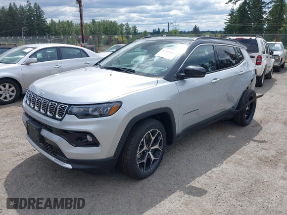2025 Jeep Compass Limited with VIN 3C4NJDCNXST579277, listed as a IAAI auction lot 42544071 with 182 mi miles and . Bid and sale history available at DreamBid. Image 17.