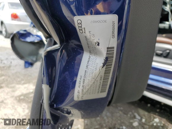 2018 Audi A5 Premium Plus with VIN WAUTNAF5XJA135051, listed as a Copart auction lot 55490655 with 28,152 mi miles and Salvage Title. Bid and sale history available at DreamBid. Image 12.