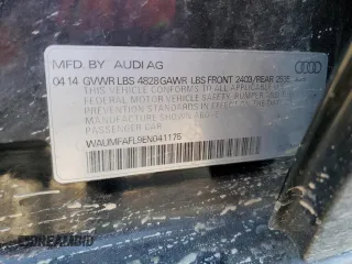 2014 Audi A4 Prestige with VIN WAUMFAFL9EN041175, listed as a Copart auction lot 83340014 with 94,690 mi miles and Salvage Title. Bid and sale history available at carsss.com. Image 14.