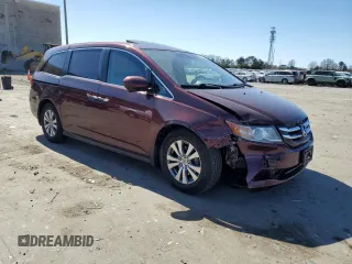 2017 Honda Odyssey EX-L with VIN 5FNRL5H66HB006354, listed as a Copart auction lot 49682455 with 250,935 mi miles and Salvage Title. Bid and sale history available at DreamBid. Image 4.