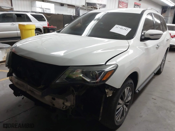 2017 Nissan Pathfinder S with VIN 5N1DR2MN5HC663871, listed as a IAAI auction lot 41746282 with 147,488 mi miles. Bid and sale history available at carsss.com. Image 17.