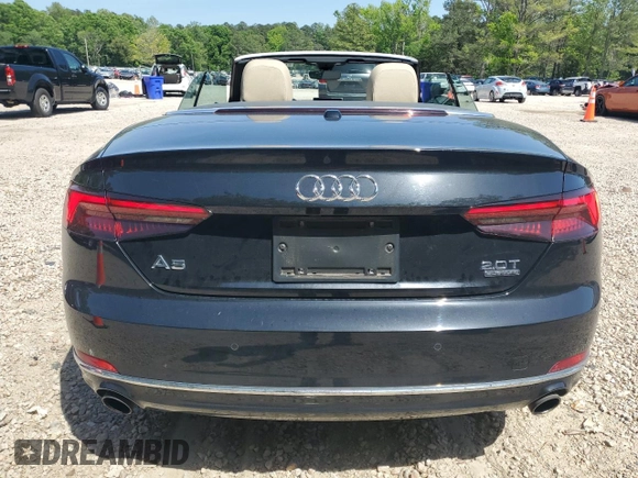 2018 Audi A5 Cabriolet Premium Plus z VIN WAUYNGF59JN009071, wystawiony jako Copart lot #53719285 z przebiegiem 82 038 mil mil oraz Szkoda całkowita • Salvage title. Historia ofert i sprzedaży dostępna na DreamBid. Obrazek 6.