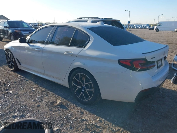 2023 BMW 5 Series M550i xDrive with VIN WBA13BK04PCL88909, listed as a IAAI auction lot 42045994 with 27,729 mi miles and . Bid and sale history available at DreamBid. Image 3.