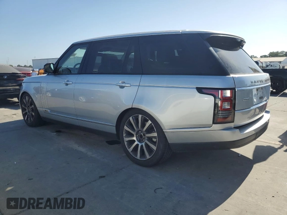 2015 Land Rover Range Rover Autobiography with VIN SALGV3TFXFA214698, listed as a Copart auction lot 60444585 with 101,326 mi miles and Salvage title. Bid and sale history available at DreamBid. Image 2.