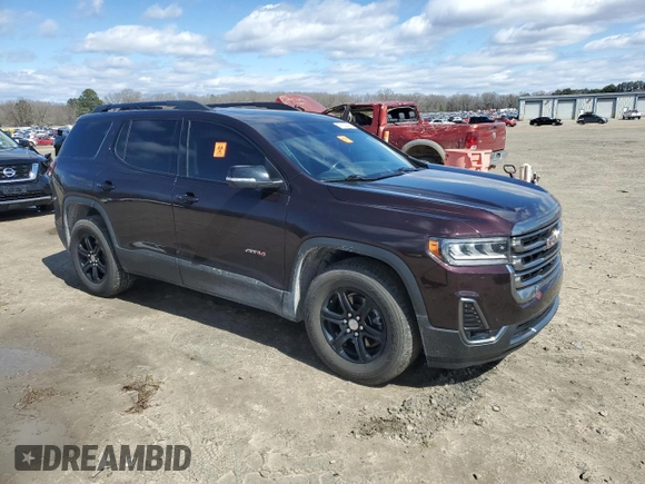 2021 GMC Acadia AT4 with VIN 1GKKNLLS1MZ208449, listed as a Copart auction lot 47630885 with 76,667 mi miles and Salvage Title. Bid and sale history available at carsss.com. Image 4.