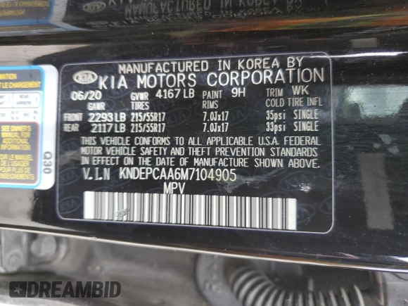 2021 Kia Seltos LX with VIN KNDEPCAA6M7104905, listed as a Copart auction lot 51917725 with 77,676 mi miles and Salvage Title. Bid and sale history available at carsss.com. Image 13.