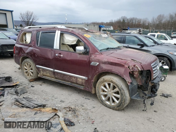 2009 Infiniti QX56 with VIN 5N3AA08C49N901603, listed as a Copart auction lot 82772454 with 0 mi miles and Salvage Title. Bid and sale history available at carsss.com. Image 4.