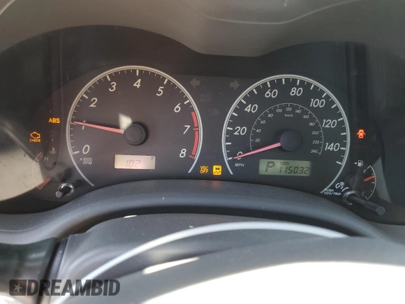 2010 Toyota Corolla with VIN JTDBU4EE3A9112961, listed as a Copart auction lot 58433355 with 115,032 mi miles and Salvage title. Bid and sale history available at DreamBid. Image 9.