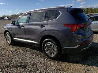 2022 Hyundai Santa Fe Hybrid Blue with VIN KM8S2DA12NU039833, listed as a Copart auction lot 75551724 with 27,750 mi miles and Salvage Title. Bid and sale history available at carsss.com. Image 2.