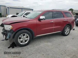 2013 Dodge Durango Crew with VIN 1C4RDHDG1DC584253, listed as a Copart auction lot 59395725 with 152,595 mi miles and Salvage title. Bid and sale history available at DreamBid. Image 1.