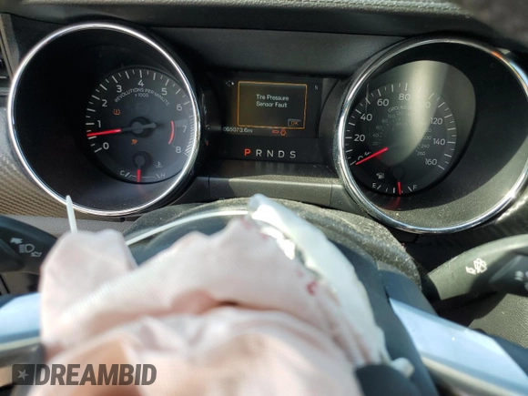 2017 Ford Mustang V6 with VIN 1FA6P8AM2H5353320, listed as a Copart auction lot 57713965 with 65,073 mi miles and Salvage title. Bid and sale history available at DreamBid. Image 9.